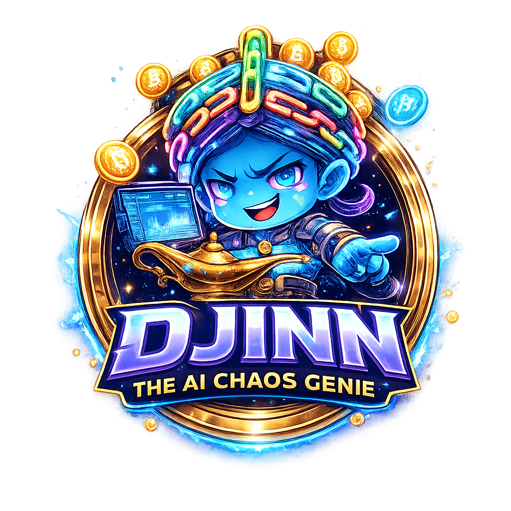 Djinn the AI Chaos Genie Logo